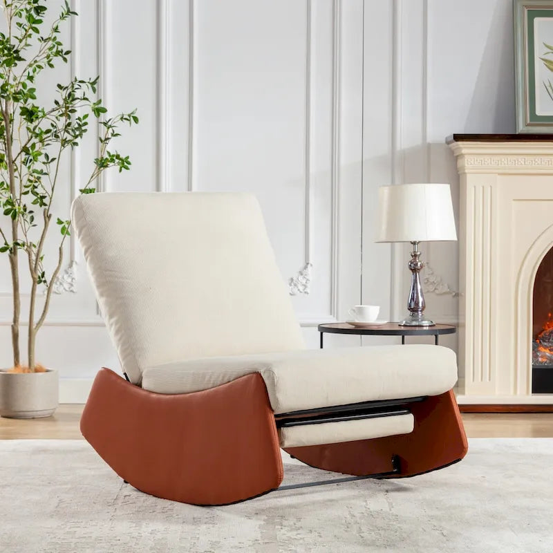 Fauteuil à bascule inclinable moderne avec repose-pieds