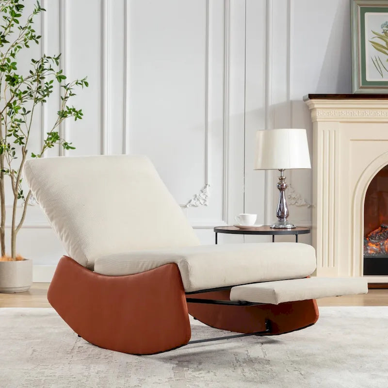 Fauteuil à bascule inclinable moderne avec repose-pieds