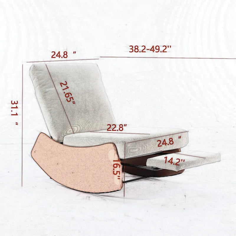 Fauteuil à bascule inclinable moderne avec repose-pieds
