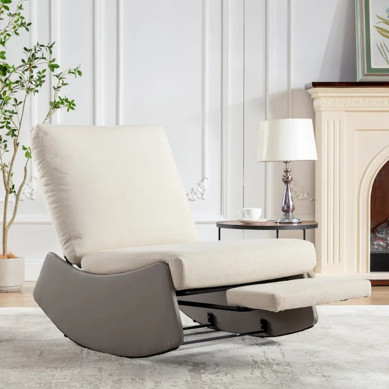 Fauteuil à bascule inclinable moderne avec repose-pieds