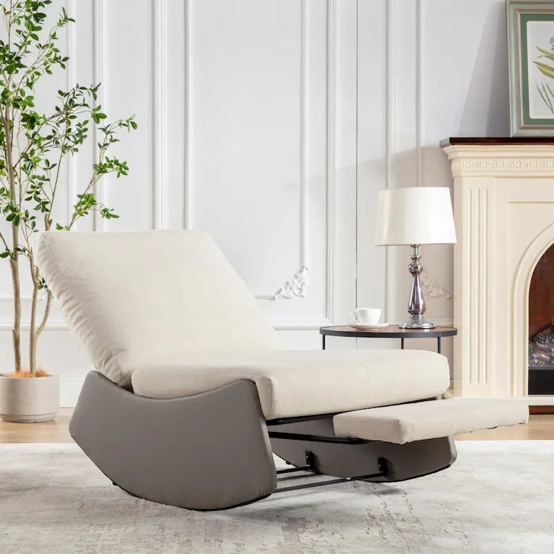 Fauteuil à bascule inclinable moderne avec repose-pieds