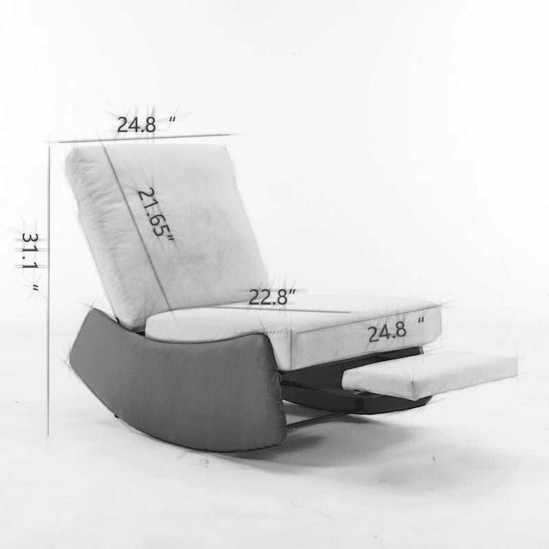Fauteuil à bascule inclinable moderne avec repose-pieds