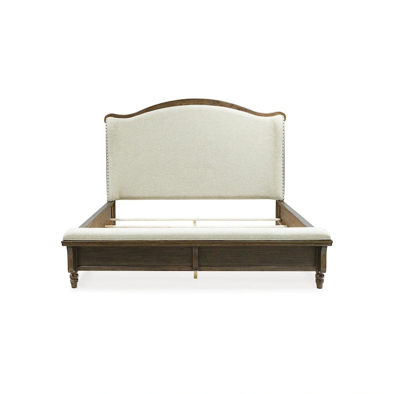 Lit rembourré avec tête de lit capitonnée – Design de chambre moderne
