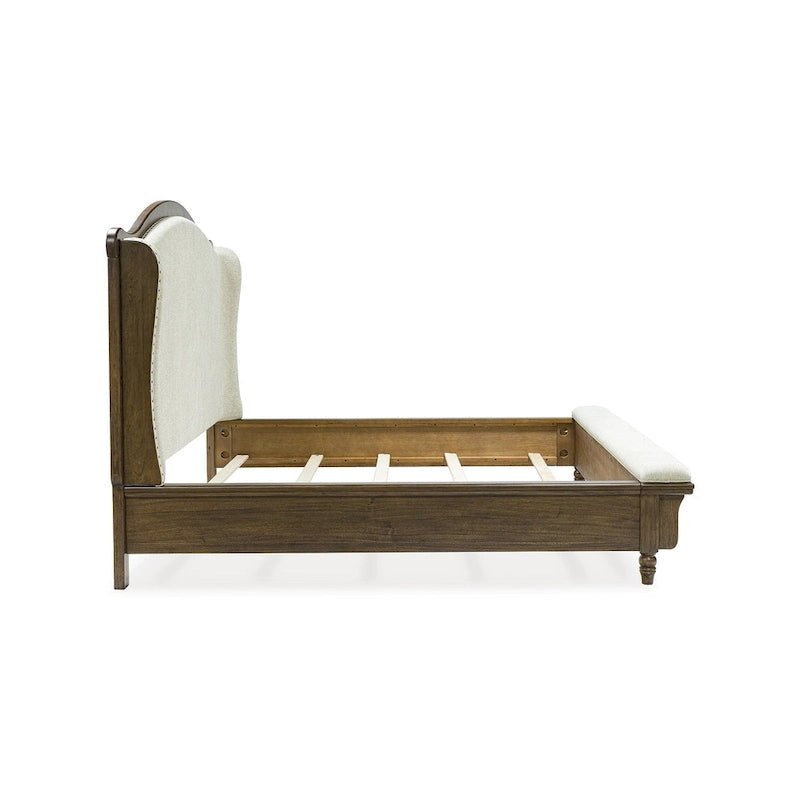 Lit rembourré avec tête de lit capitonnée – Design de chambre moderne