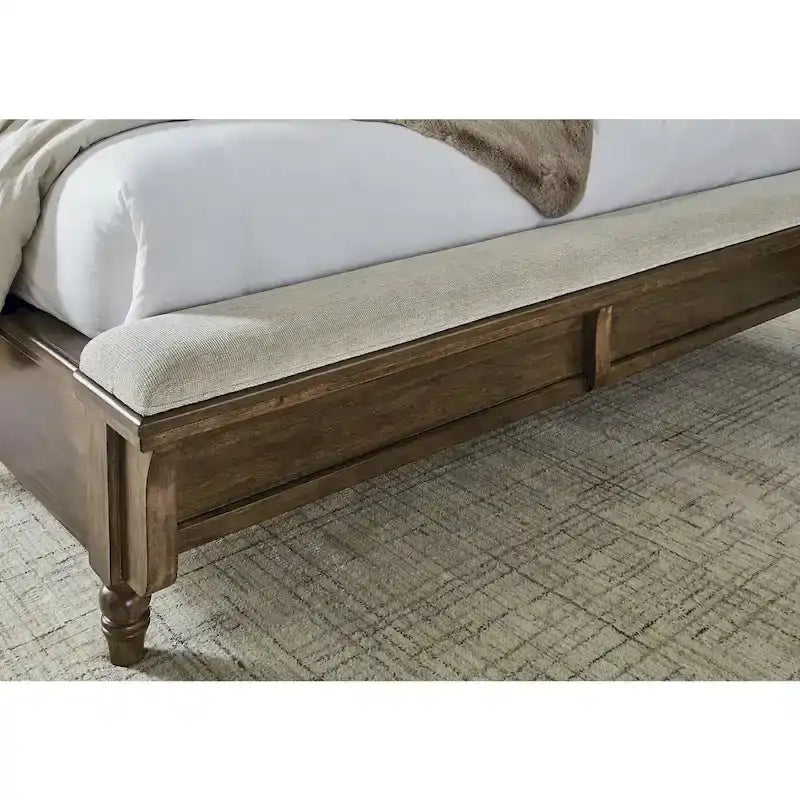 Lit rembourré avec tête de lit capitonnée – Design de chambre moderne