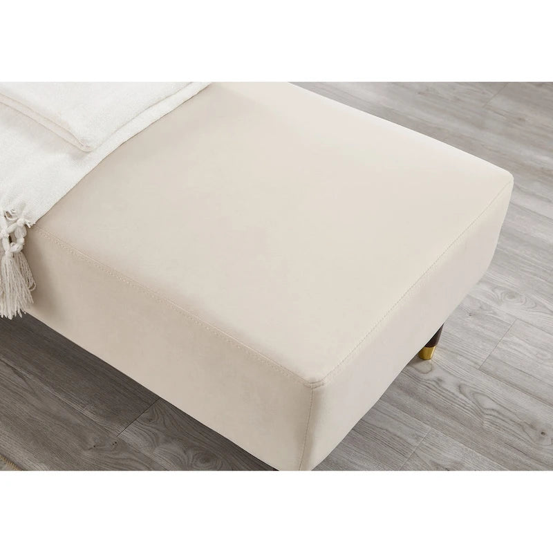 Chaise longue moderne avec revêtement en velours – 29,50 x 55,90 x 28,70