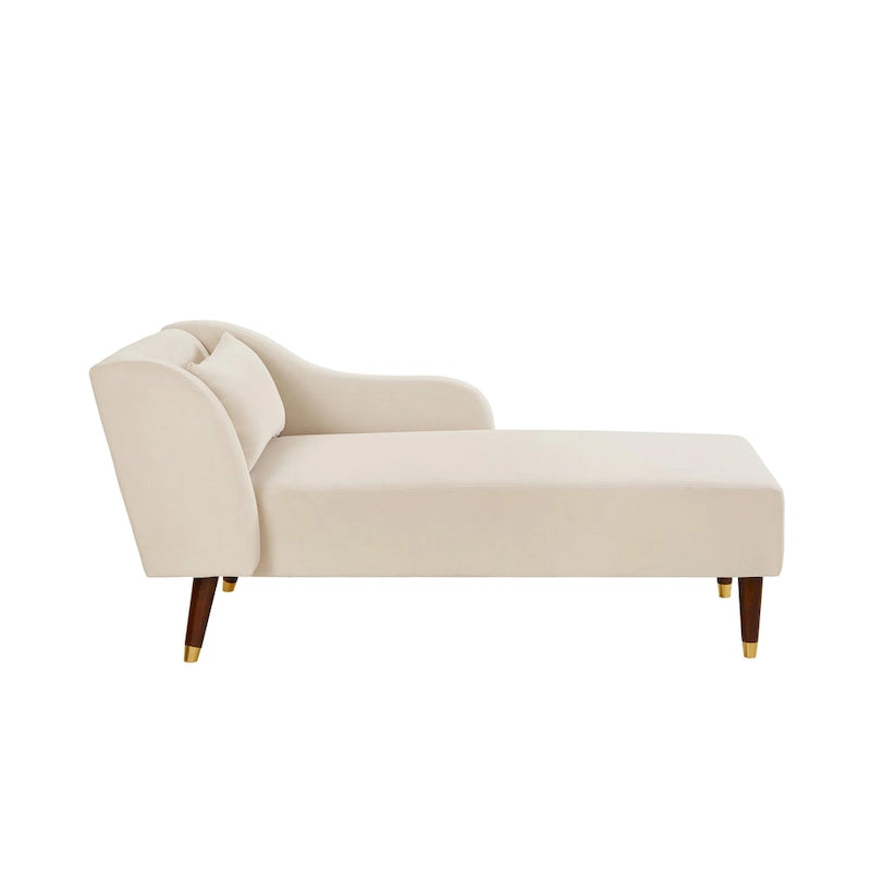 Chaise longue moderne avec revêtement en velours – 29,50 x 55,90 x 28,70