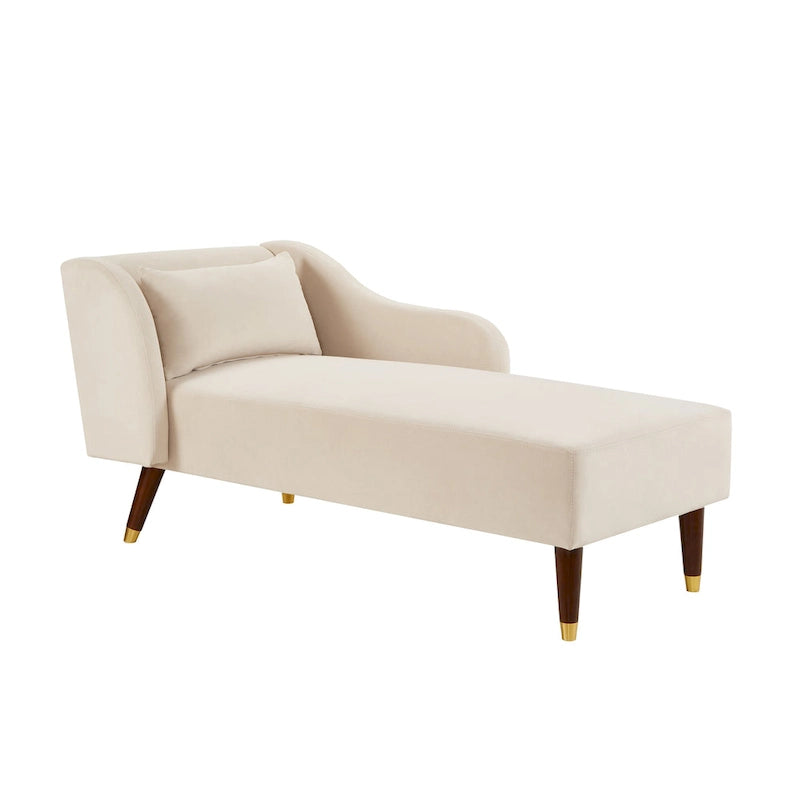 Chaise longue moderne avec revêtement en velours – 29,50 x 55,90 x 28,70
