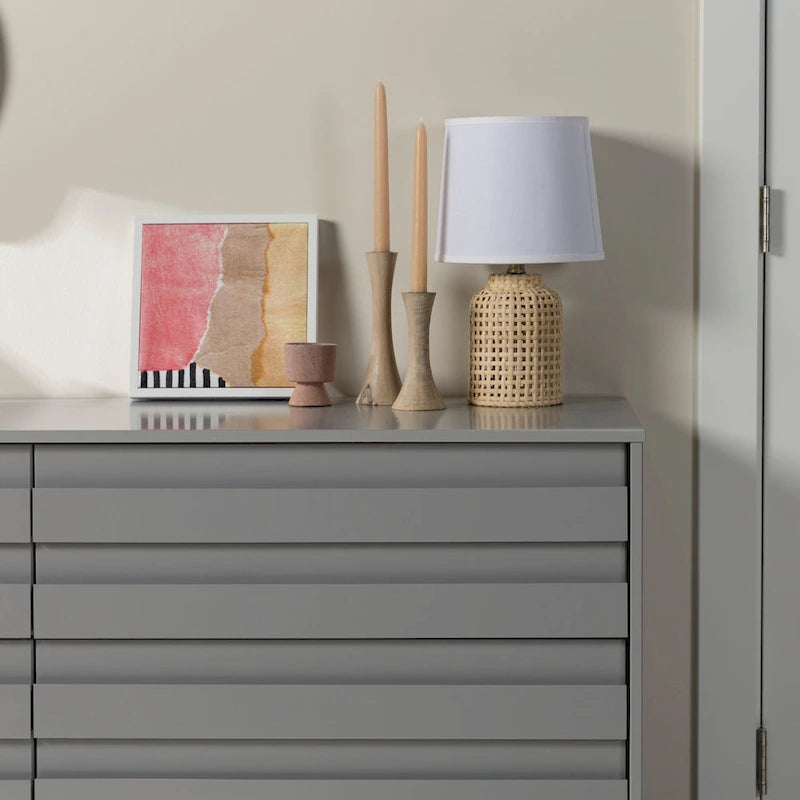 Commode 6 tiroirs en bois massif contemporain