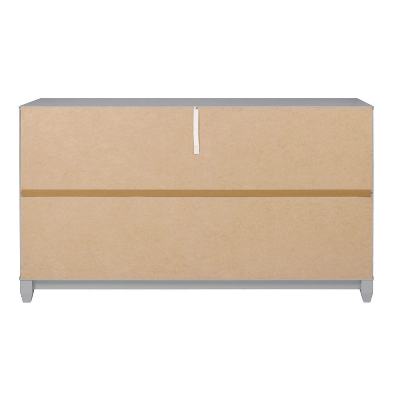 Commode 6 tiroirs en bois massif contemporain