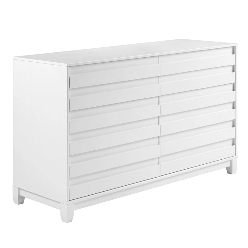 Commode 6 tiroirs en bois massif contemporain