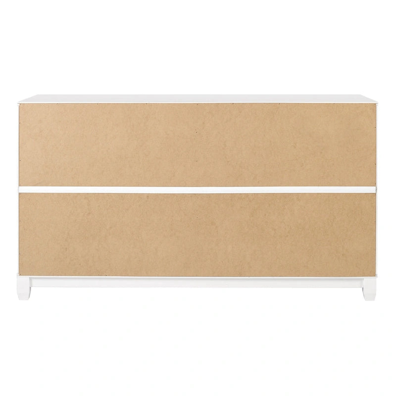 Commode 6 tiroirs en bois massif contemporain