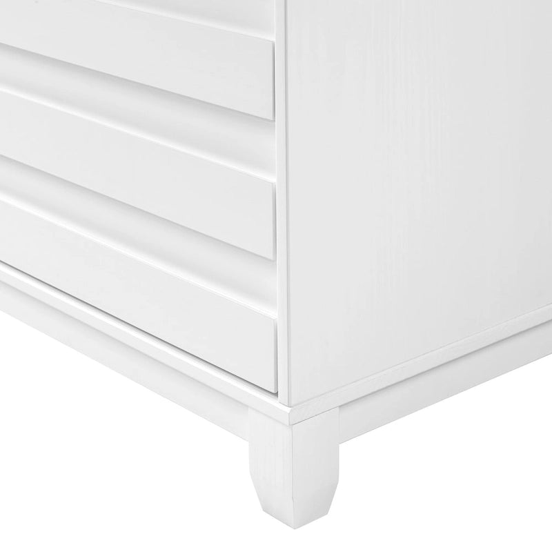 Commode 6 tiroirs en bois massif contemporain