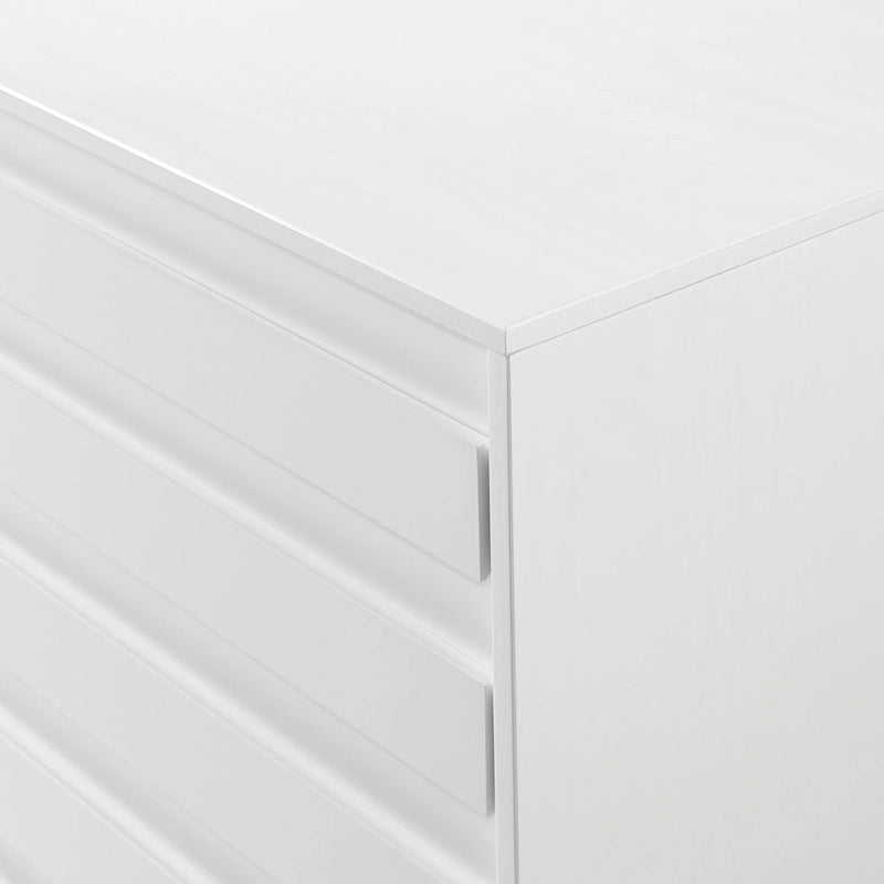 Commode 6 tiroirs en bois massif contemporain