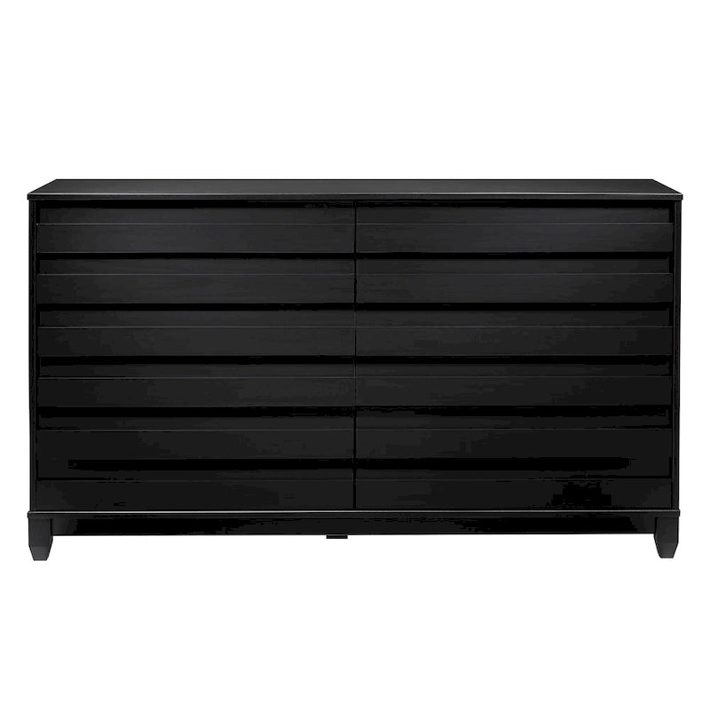 Commode 6 tiroirs en bois massif contemporain
