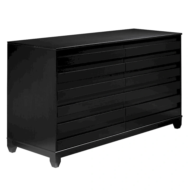 Commode 6 tiroirs en bois massif contemporain