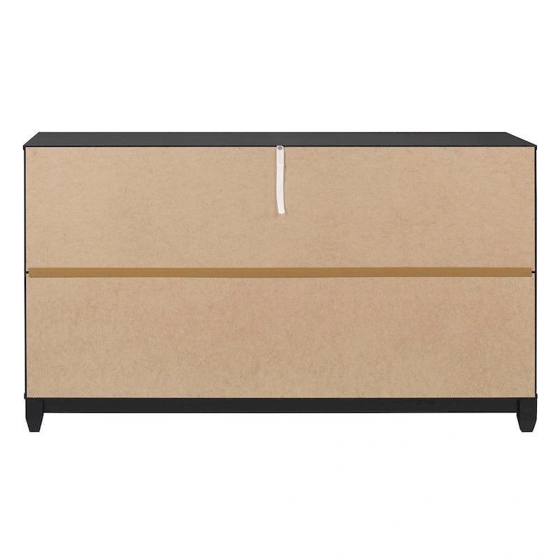 Commode 6 tiroirs en bois massif contemporain