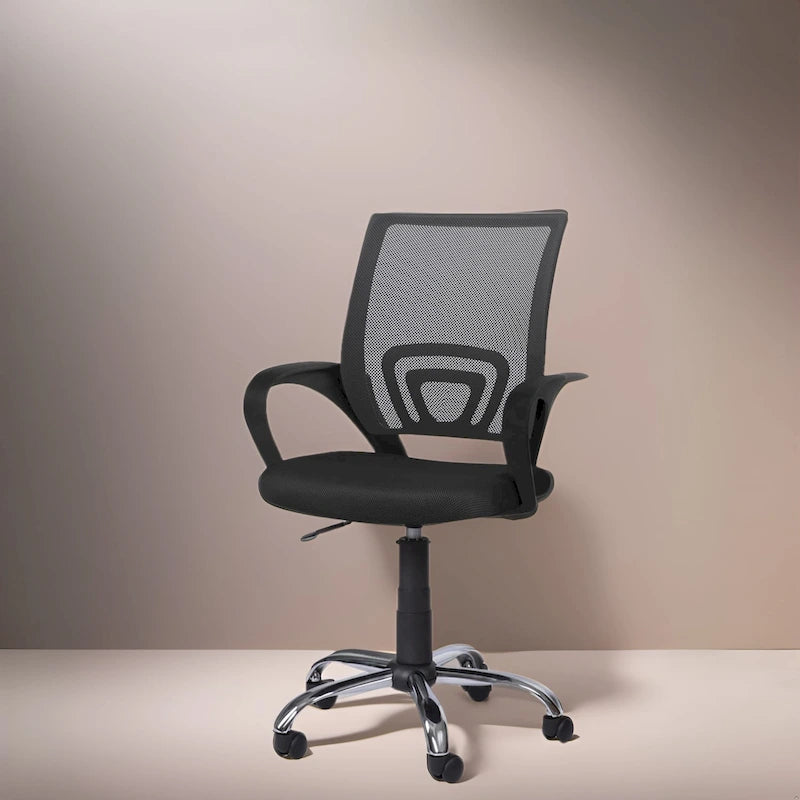 Chaise de bureau ergonomique avec support lombaire et roulettes pivotantes à 360° pour une mobilité améliorée