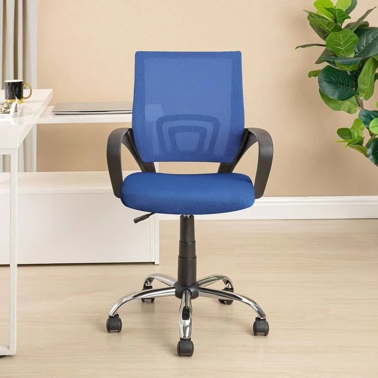 Chaise de bureau ergonomique avec support lombaire et roulettes pivotantes à 360° pour une mobilité améliorée