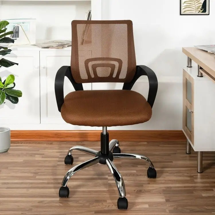 Chaise de bureau ergonomique avec support lombaire et roulettes pivotantes à 360° pour une mobilité améliorée