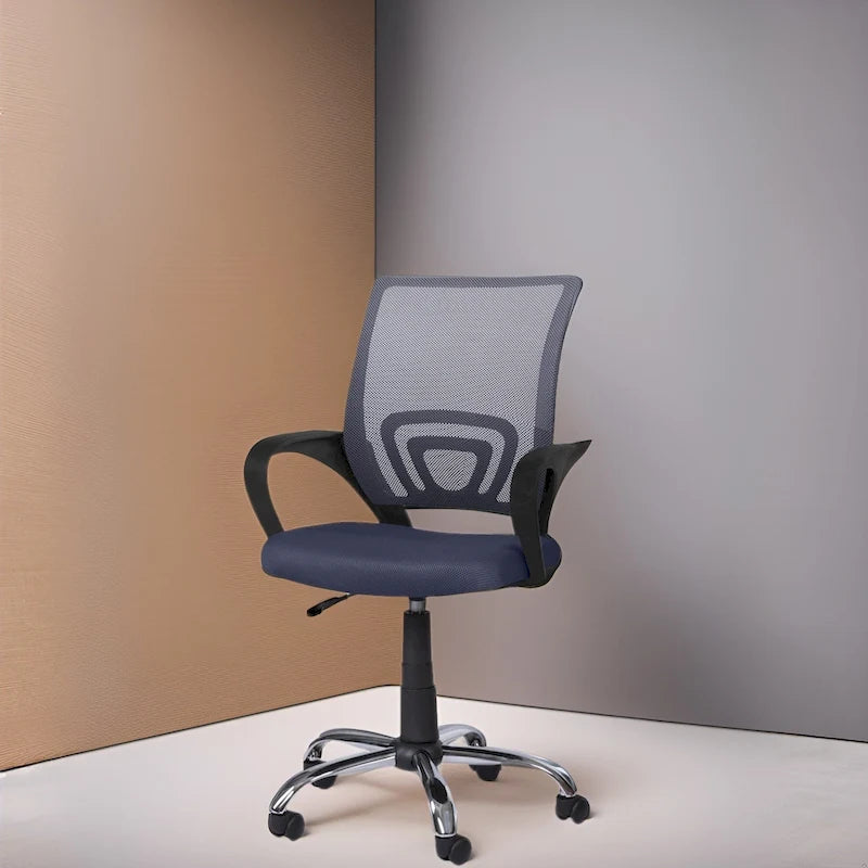 Chaise de bureau ergonomique avec support lombaire et roulettes pivotantes à 360° pour une mobilité améliorée