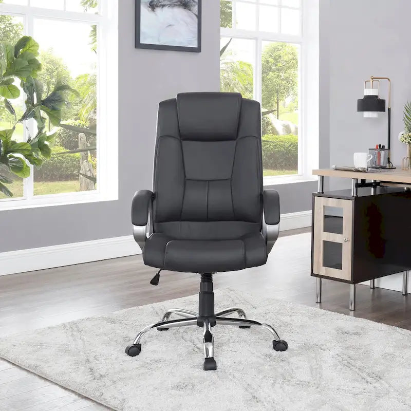Chaise de bureau ergonomique avec support lombaire et roulettes pivotantes à 360° pour une mobilité améliorée
