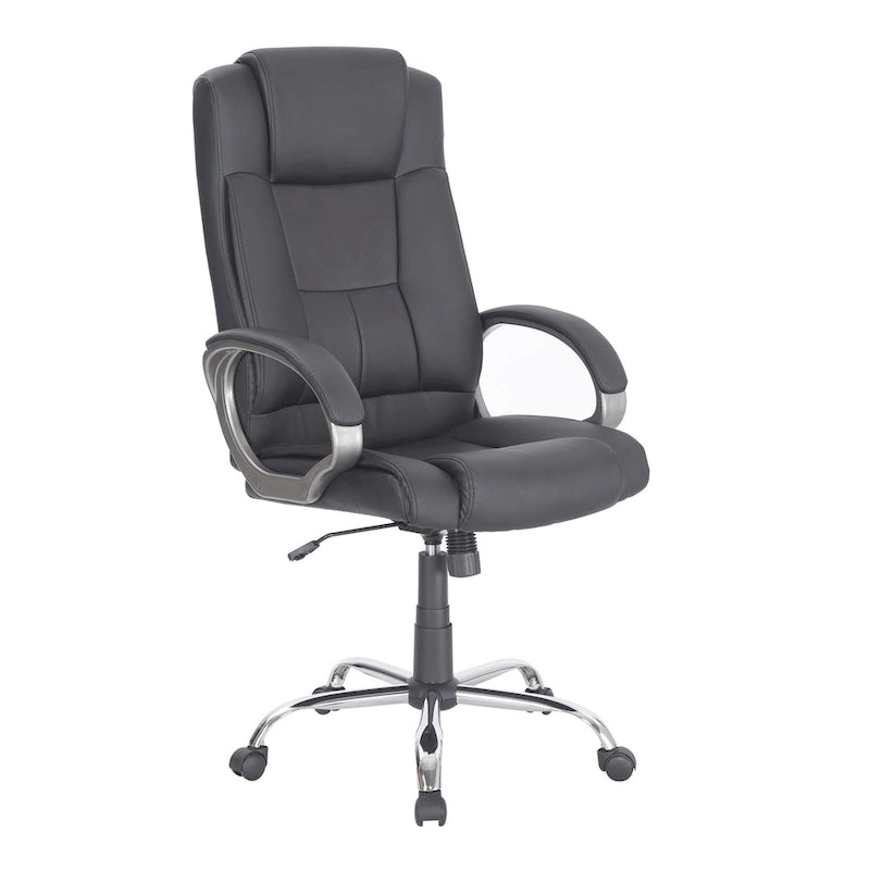 Chaise de bureau ergonomique avec support lombaire et roulettes pivotantes à 360° pour une mobilité améliorée