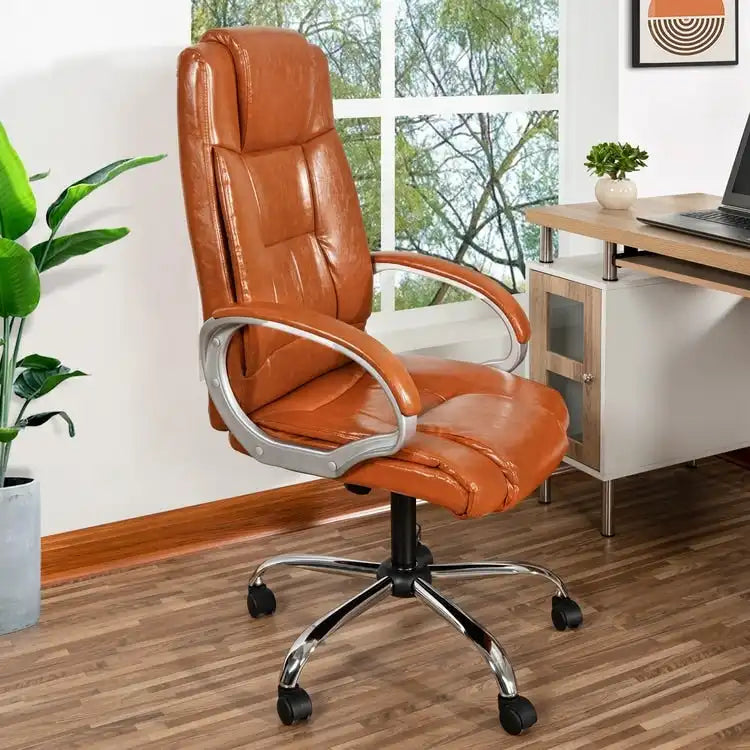 Chaise de bureau ergonomique avec support lombaire et roulettes pivotantes à 360° pour une mobilité améliorée