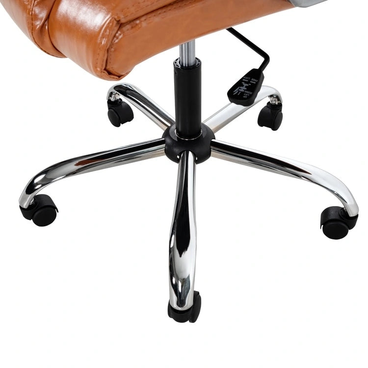 Chaise de bureau ergonomique avec support lombaire et roulettes pivotantes à 360° pour une mobilité améliorée
