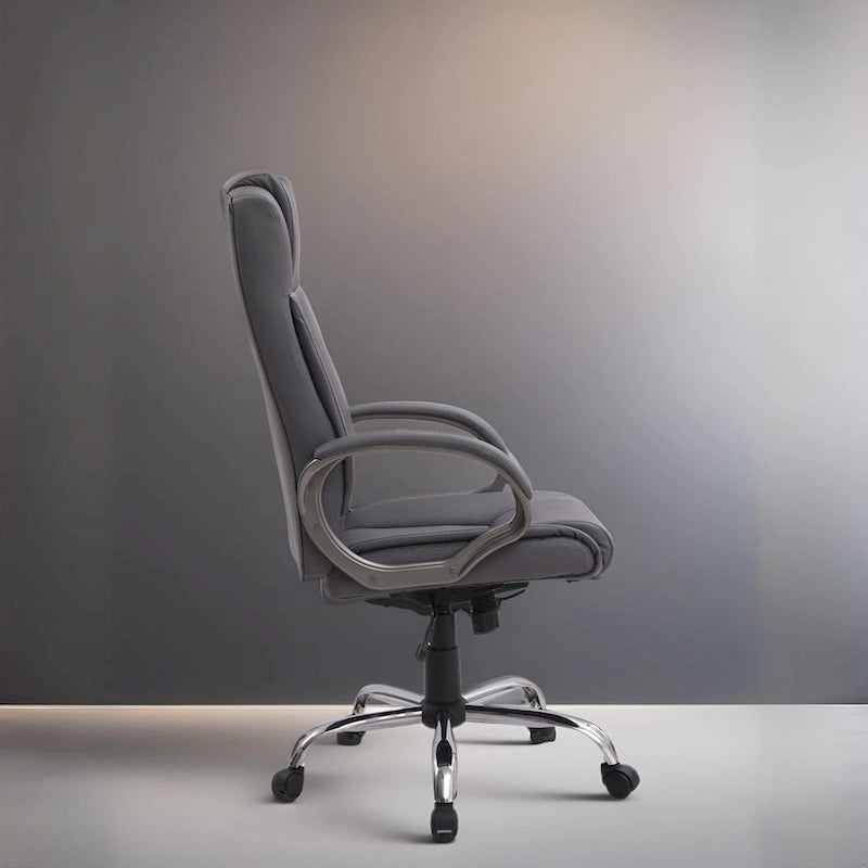 Chaise de bureau ergonomique avec support lombaire et roulettes pivotantes à 360° pour une mobilité améliorée