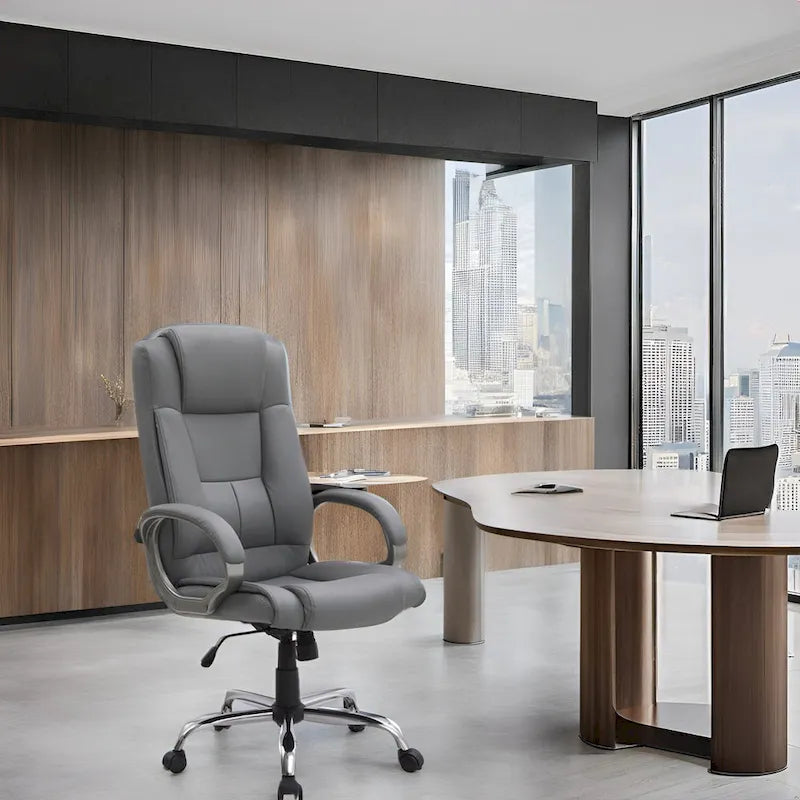 Chaise de bureau ergonomique avec support lombaire et roulettes pivotantes à 360° pour une mobilité améliorée