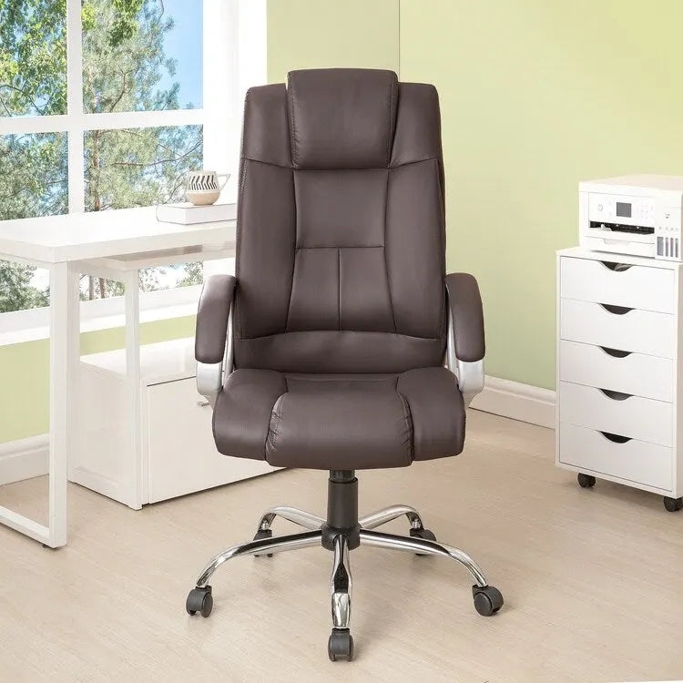 Chaise de bureau ergonomique avec support lombaire et roulettes pivotantes à 360° pour une mobilité améliorée
