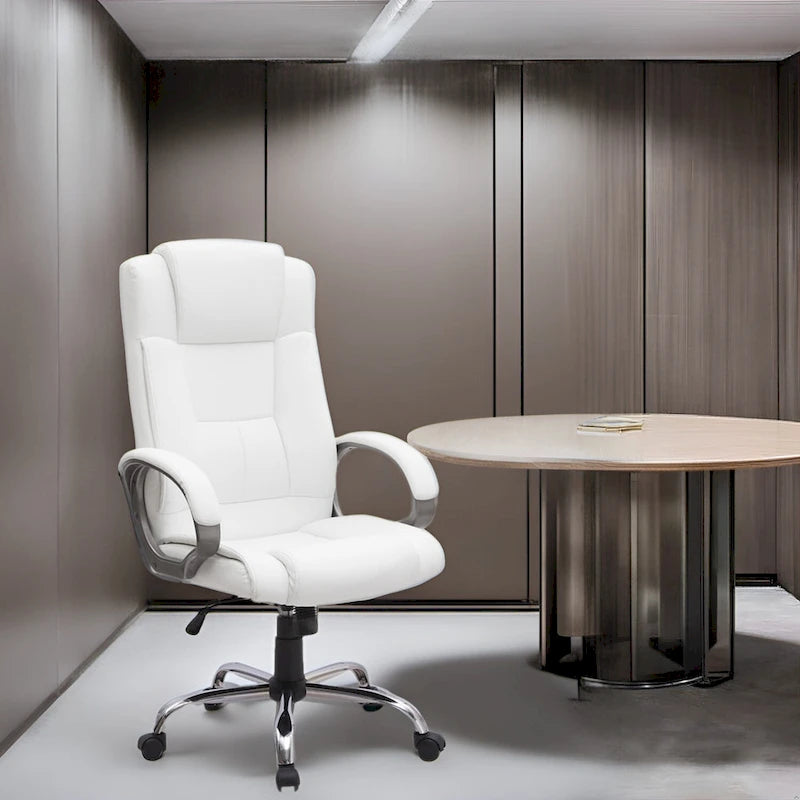 Chaise de bureau ergonomique avec support lombaire et roulettes pivotantes à 360° pour une mobilité améliorée