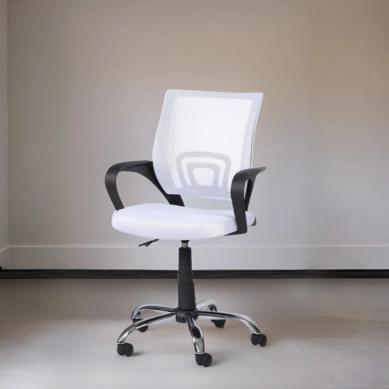 Chaise de bureau ergonomique avec support lombaire et roulettes pivotantes à 360° pour une mobilité améliorée