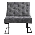 Fauteuil d'appoint capitonné en velours
