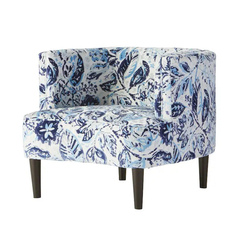 Fauteuil tonneau surdimensionné avec accoudoirs pour salon