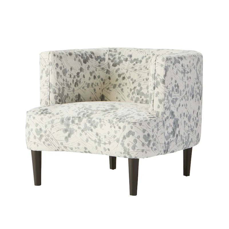 Fauteuil tonneau surdimensionné avec accoudoirs pour salon