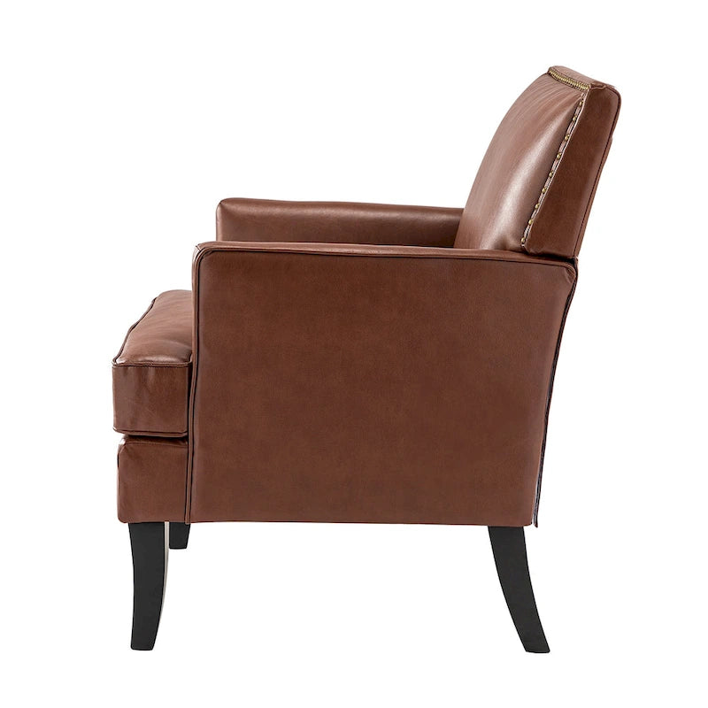 Fauteuil d'appoint moderne classique en polyester avec pieds en bois massif, lot de 2