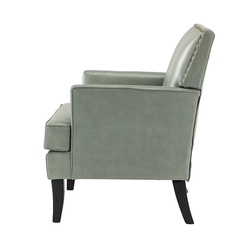 Fauteuil d'appoint moderne classique en polyester avec pieds en bois massif, lot de 2
