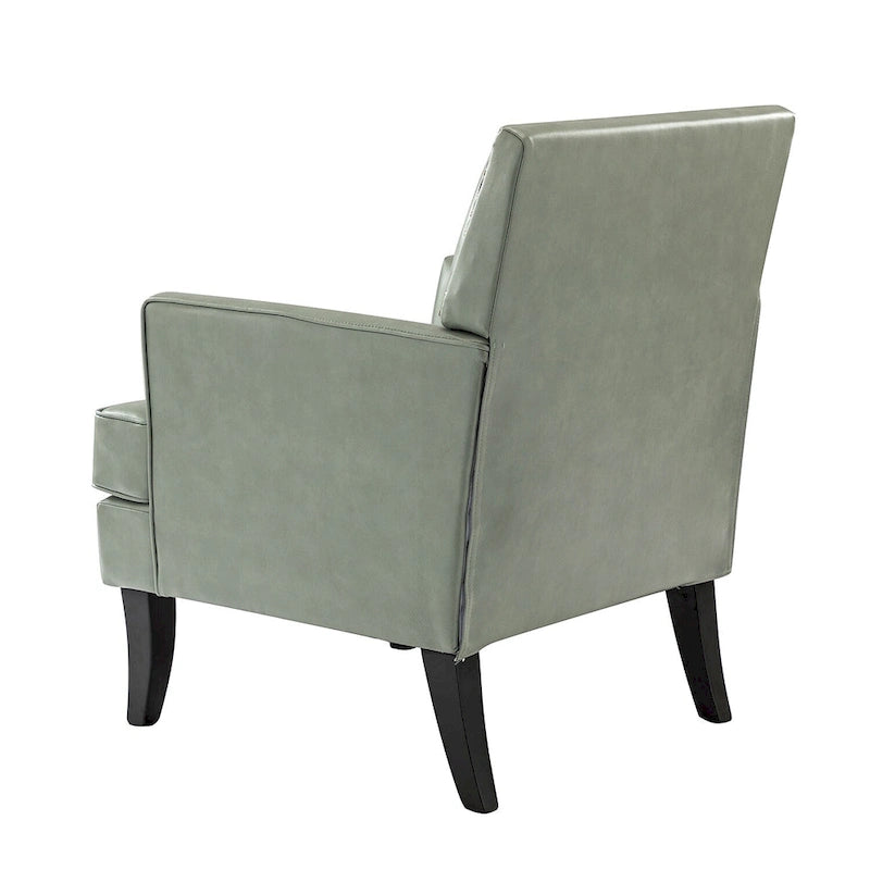 Fauteuil d'appoint moderne classique en polyester avec pieds en bois massif, lot de 2