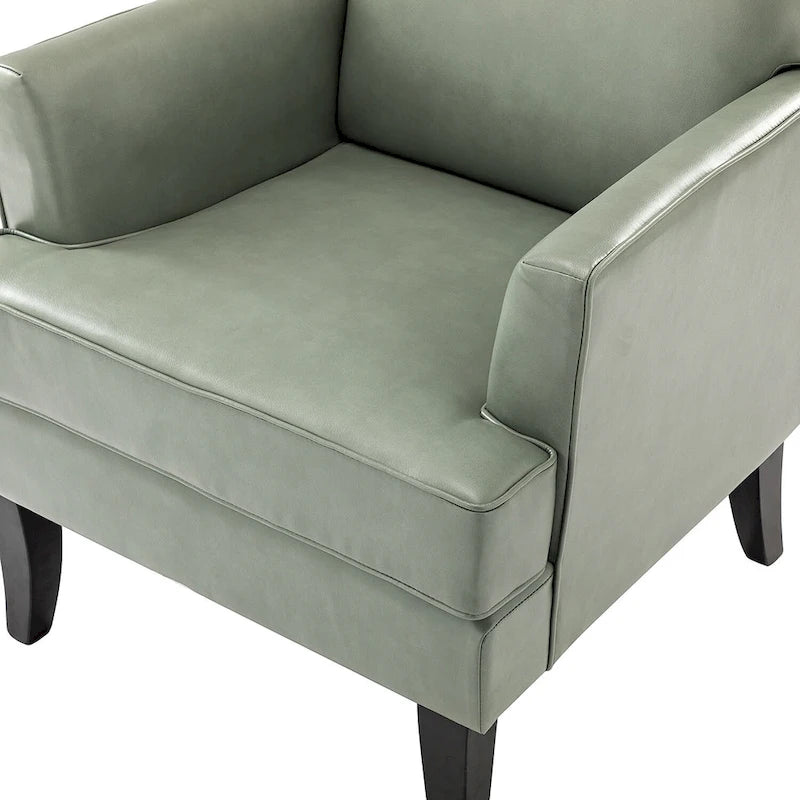 Fauteuil d'appoint moderne classique en polyester avec pieds en bois massif, lot de 2
