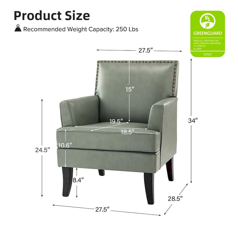 Fauteuil d'appoint moderne classique en polyester avec pieds en bois massif, lot de 2