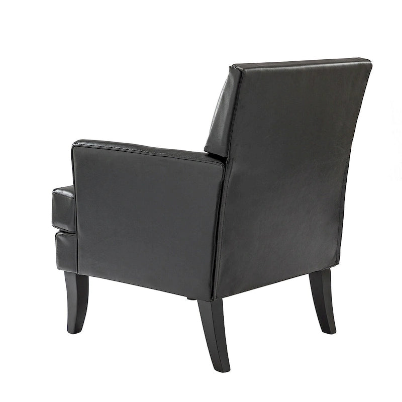 Fauteuil d'appoint moderne classique en polyester avec pieds en bois massif, lot de 2