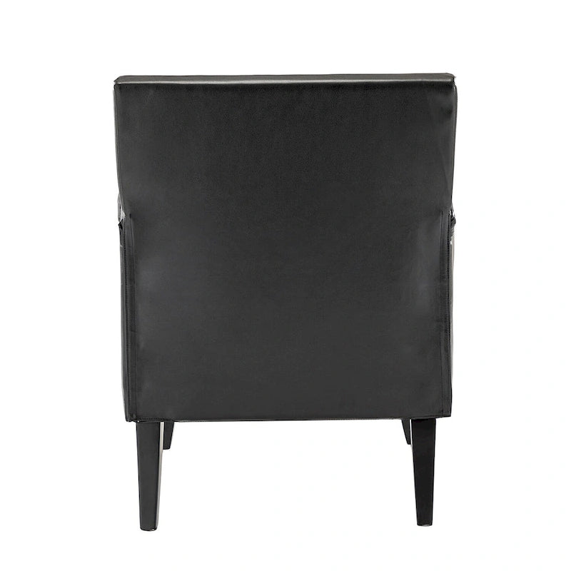 Fauteuil d'appoint moderne classique en polyester avec pieds en bois massif, lot de 2