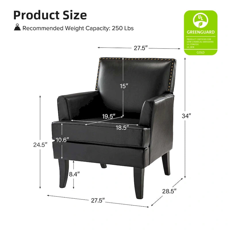 Fauteuil d'appoint moderne classique en polyester avec pieds en bois massif, lot de 2