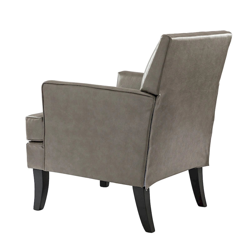 Fauteuil d'appoint moderne classique en polyester avec pieds en bois massif, lot de 2