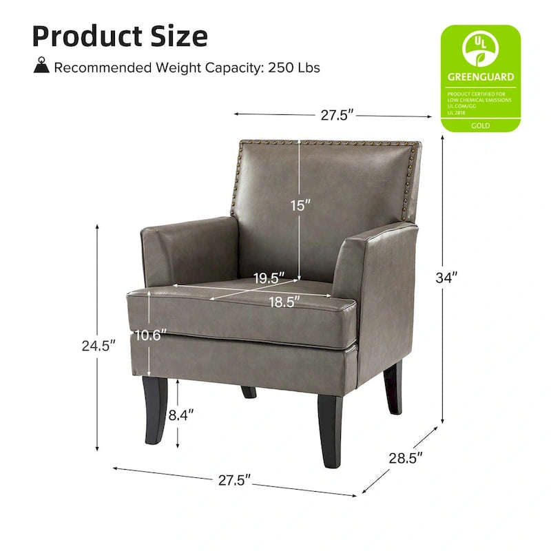 Fauteuil d'appoint moderne classique en polyester avec pieds en bois massif, lot de 2