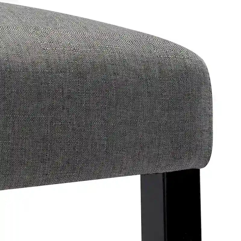Lot de 2 tabourets de bar à hauteur de comptoir de 24 pouces, recouverts de tissu avec garniture cloutée et dossier