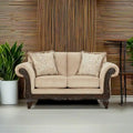 Causeuse de salon en bois d'inspiration milieu de siècle avec coussin d'assise