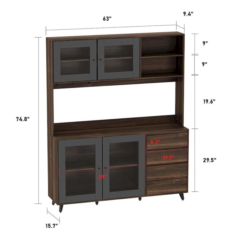 Bahut Armoire à vin Meuble à thé Meuble de cuisine Buffets